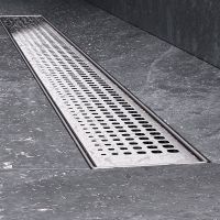 Душевой лоток AM.PM MasterFlow 80 с решеткой Хром матовый Cut Gradient арт-W01SC-P11-080-01SB — фото 7, Душевые лотки