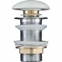 Донный клапан Aquanet click-clack Белый матовый арт-330951 — фото 1, Донные клапаны