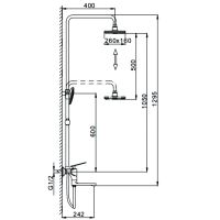 Душевая система Frap H58 Белая Хром арт-F2458 — фото 10, Душевые стойки