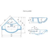 Раковина Кировит Классик 460х460х650 угловая Белая арт-Вн Крв31 — фото 4, Раковины встраиваемые сверху