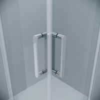 Душевой уголок Grossman Classic 100х100 профиль Хром стекло прозрачное арт-300.K33.04.1010.10.00 — фото 7, Квадратные душевые уголки