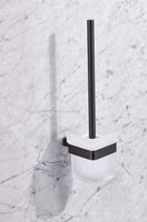 Ершик для унитаза Milacio Ultra / настенный / черный матовый / нержавеющая сталь и стекло арт-MCU.954.MB — фото 3, Ершики для унитаза