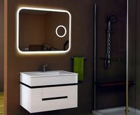 Зеркало Relisan Constance 1200х800 с подсветкой с сенсорным выключателем, увеличением и часами арт-Гл000024356 — фото 2, Зеркала в ванную комнату