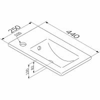 Раковина AM.PM X-Joy 45 R Белая арт-M85AWCC0452WG64 — фото 3, Раковины встраиваемые сверху