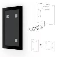 Зеркало Evoform Definite 84х64 в багетной раме - Беленый дуб 57 мм арт-BY 1011 — фото 5, Зеркала в ванную комнату