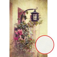 Фреска Ortograf Городской пейзаж 3866 Фактура флок FLK Флизелин (1,8*2,7) Бежевый/Зеленый/Розовый, Цветы/Предметы арт-3866 (флок FLK) — фото 1, Фрески