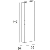 Товар: Шкаф пенал Cezares Stylus 35 подвесной Grigio Nuvola арт-55222 - фото 2 Шкаф пенал Cezares Stylus 35 подвесной Grigio Nuvola арт-55222 — фото 2, Пеналы для ванной комнаты