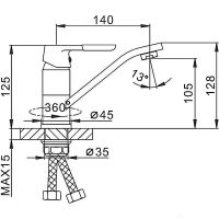 Смеситель для кухни Frap H34 Белый Хром арт-F4534 — фото 12, Смесители для кухни