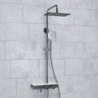 Товар: Душевая система WasserKRAFT с термостатом Хром Белая арт-A113.069.127.CH Thermo - фото 8 Душевая система WasserKRAFT с термостатом Хром Белая арт-A113.069.127.CH Thermo — фото 8, Душевые стойки