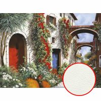 Фреска Ortograf Городской пейзаж живопись 11457 Фактура флок FLK Флизелин (3,65*2,7) Белый/Разноцветный, Город/Цветы/Живопись арт-11457 (флок FLK) — фото 1, Фрески