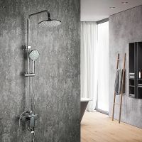 Душевая система Frap Хром арт-F2428 — фото 8, Душевые стойки