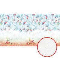 Фреска Ortograf Flora 31256 Фактура бархат FX Флизелин (5*2,7) Бирюзовый/Бежевый/Оранжевый, Рыбы арт-31256 (бархат FX) — фото 1, Фрески