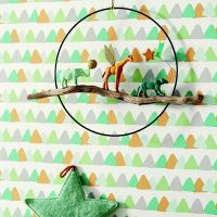 Обои детские Casadeco Rose Nino Винил на флизелине (0,53*10,05) Разноцветный, Геометрия арт-85557245 — фото 3, Обои для стен