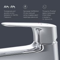Смеситель для раковины AM.PM Joy Хром арт-F85E02100 — фото 7, Смесители для раковины