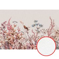 Фреска Ortograf Цветы 33603 Фактура бархат FX Флизелин (4*2,7) Серый/Розовый, Цветы/Листья/Птицы арт-33603 (бархат FX) — фото 1, Фрески