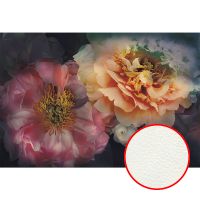 Фреска Ortograf Flower Dreams 31608 Фактура флок FLK Флизелин (4*2,7) Черный/Розовый/Оранжевый, Цветы арт-31608 (флок FLK) — фото 1, Фрески