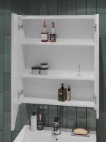 Зеркальный шкаф Orange Таис Белый глянец арт-Ta-60ZSW — фото 3, Зеркальные шкафы в ванную