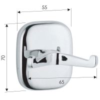 Крючок Remer Suite Хром арт-SU50CR — фото 2, Крючки для полотенец