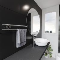 Электрический полотенцесушитель Terminus Полка Электро П2 Круг 500х90 Хром арт-4670078537737 — фото 4, Электрические полотенцесушители