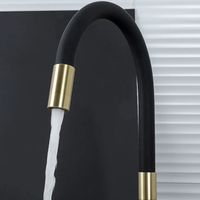 Смеситель для кухни Frap H69 Сатин золотой Черный арт-F4396-3 — фото 10, Смесители для кухни