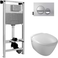 Товар: Комплект унитаза с инсталляцией Jacob Delafon Presquile с сиденьем Микролифт и клавишей смыва Хром арт-E21743RU-00 - фото 1 Комплект унитаза с инсталляцией Jacob Delafon Presquile с сиденьем Микролифт и клавишей смыва Хром арт-E21743RU-00 — фото 1, Комплекты унитаз + инсталляция