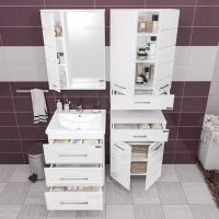 Тумба под раковину СанТа Омега 60 Белая арт-207046 — фото 5, Тумбы под раковину