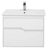 Тумба с раковиной Aquanet Модена 75 подвесная Белый глянец арт-212662 — фото 2, Тумбы с раковиной