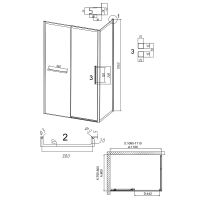 Душевой уголок Grossman Style 110х80 профиль Хром стекло прозрачное арт-120.K33.05.1180.10.00 — фото 11, Прямоугольные душевые уголки