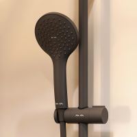 Товар: Комплект душевого уголка с душевой системой и аксессуарами AM.PM Gem S 90x90 профиль Черный матовый стекло прозрачное арт-WK93EP - фото 5 Комплект душевого уголка с душевой системой и аксессуарами AM.PM Gem S 90x90 профиль Черный матовый стекло прозрачное арт-WK93EP — фото 5, Квадратные душевые уголки