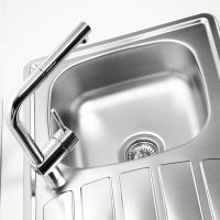 Кухонная мойка Alveus Zoom 10 NAT-90 615x500 Натуральная сталь арт-1098940 — фото 5, Кухонные мойки