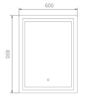 Зеркало Haiba 60 с подсветкой с сенсорным выключателем арт-HB660 — фото 2, Зеркала в ванную комнату