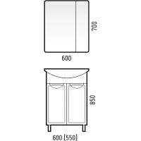 Зеркальный шкаф Corozo Монро 60 Белый арт-SD-00000724 — фото 6, Зеркальные шкафы в ванную