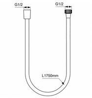 Душевой шланг Ideal Standard Ideal Rain Черный шелк арт-A4109XG — фото 4, Душевые шланги