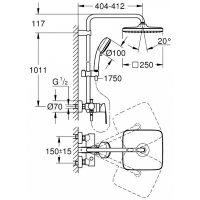 Товар: Душевая система Grohe Tempesta Cosmopolitan Хром арт-26692000 - фото 9 Душевая система Grohe Tempesta Cosmopolitan Хром арт-26692000 — фото 9, Душевые стойки
