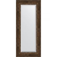 Зеркало Evoform Exclusive 142х62 с фацетом в багетной раме - Состаренное дерево с орнаментом 120 мм арт-BY 3534 — фото 1, Зеркала в ванную комнату