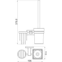 Ершик для унитаза с держателем освежителя воздуха Gappo Хром арт-G0710-1 — фото 2, Ершики для унитаза