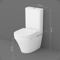 Унитаз-компакт AM.PM Inspire с бачком без сиденья арт-C508607WH — фото 4, Напольные унитазы