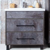 Тумба под раковину Бриклаер Чили 80 Цемент арт-4627125415234 — фото 1, Тумбы под раковину