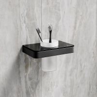 Стакан для зубных щеток Lemark Glass Line Черный матовый арт-9732036 — фото 2, Стаканы для зубных щеток