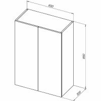 Подвесной шкаф Aquanet Вега 60 Белый глянец арт-329128 — фото 8, Шкафы для ванной