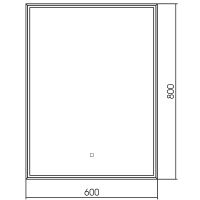 Зеркало Abber See 60 с подсветкой Серебро с сенсорным выключателем и диммером арт-AG6108S-0.6 — фото 3, Зеркала в ванную комнату