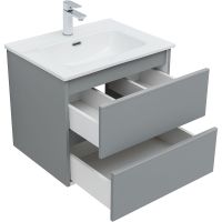 Тумба под раковину Aquanet Вега 60 подвесная Мисти грин арт-329601 — фото 7, Тумбы под раковину