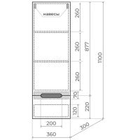 Шкаф пенал Style Line Матис 36 подвесной Крем арт-ЛС-00002311 — фото 4, Пеналы для ванной комнаты