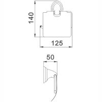 Держатель туалетной бумаги Haiba с крышкой Хром арт-HB1503 — фото 2, Держатели туалетной бумаги