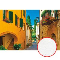 Фреска Ortograf Городской пейзаж 5018 Фактура бархат FX Флизелин (4*2,7) Оранжевый/Голубой/Зеленый, Город/Пейзаж арт-5018 (бархат FX) — фото 1, Фрески