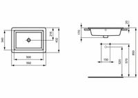 Раковина Ideal Standard Strada 59 Euro White арт-K078001 — фото 6, Раковины встраиваемые сверху