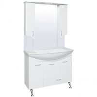 Зеркало со шкафом Runo Севилья 105 с подсветкой Белое арт-00000000596 — фото 2, Зеркальные шкафы в ванную