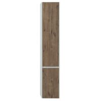 Шкаф пенал Aquanet Клио 35 подвесной Белый глянец Дуб Веллингтон арт-274750 — фото 3, Пеналы для ванной комнаты