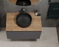 Тумба под раковину Jorno Cossety 80 подвесная Антрацит арт-Coss.01.80/P/A-DZ/JR — фото 3, Тумбы под раковину