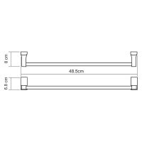 Полотенцедержатель WasserKRAFT Leine Хром арт-K-5050 — фото 3, Полотенцедержатели